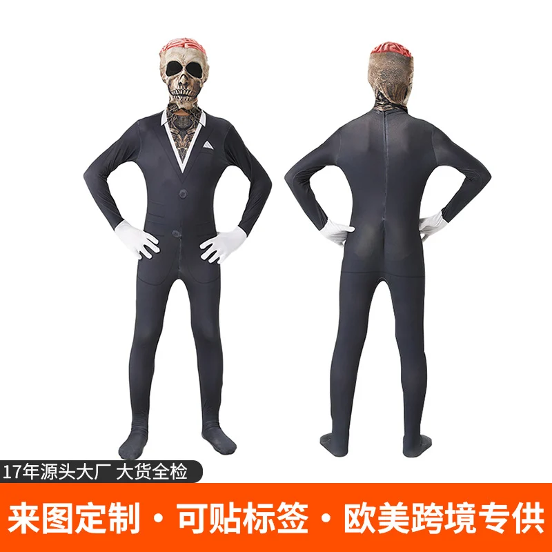 Skeleton Suit Print Bodysuit