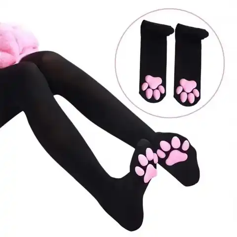 Cat Paw Over-Knee Costume Socks